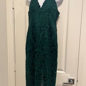 Formal Dark Green Lace Dress